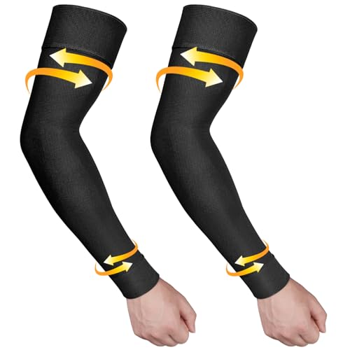 Ailaka Medical Compression Arm Sleeves for Men Women - 20-30 mmHg Lymphedema Compression Sleeves Support for Arms Pain - Image 1