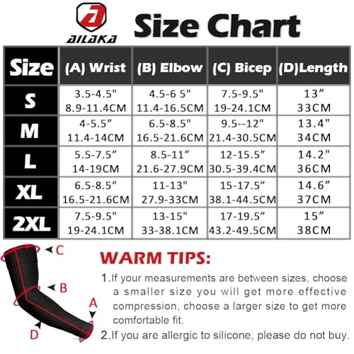 Ailaka Medical Compression Arm Sleeves for Men Women - 20-30 mmHg Lymphedema Compression Sleeves Support for Arms Pain - Image 5