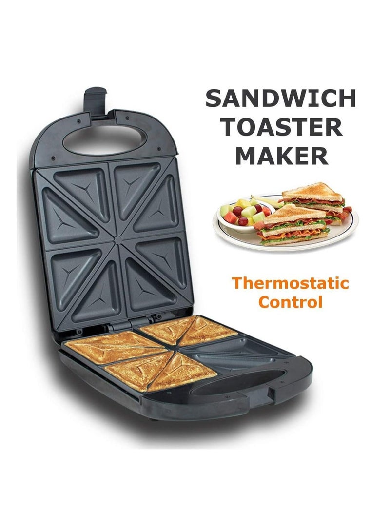 عام صانع ساندويتش 1200W 220V صانع ساندويتش الكهربائية 4 شرائح نخب مزدوج غير عصا كعكة الهراء صانع فرن الإفطار - Image 2