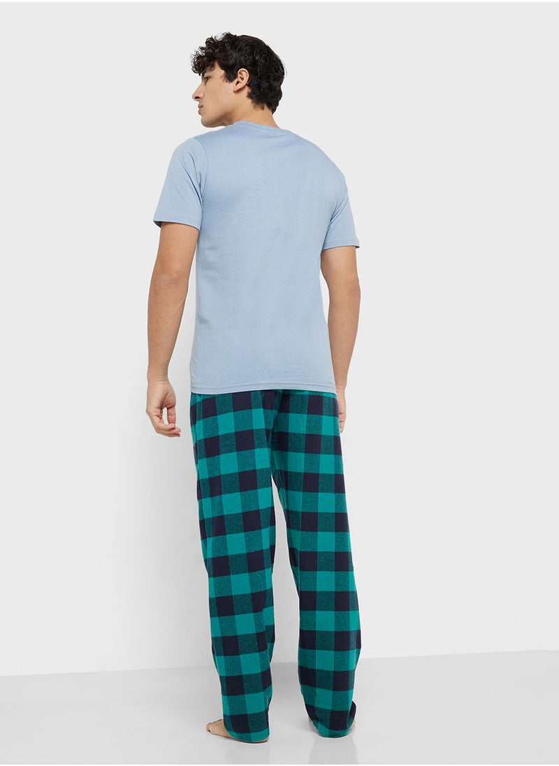 Seventy Five - Mens T.Shirt  Check Trouser - Image 1