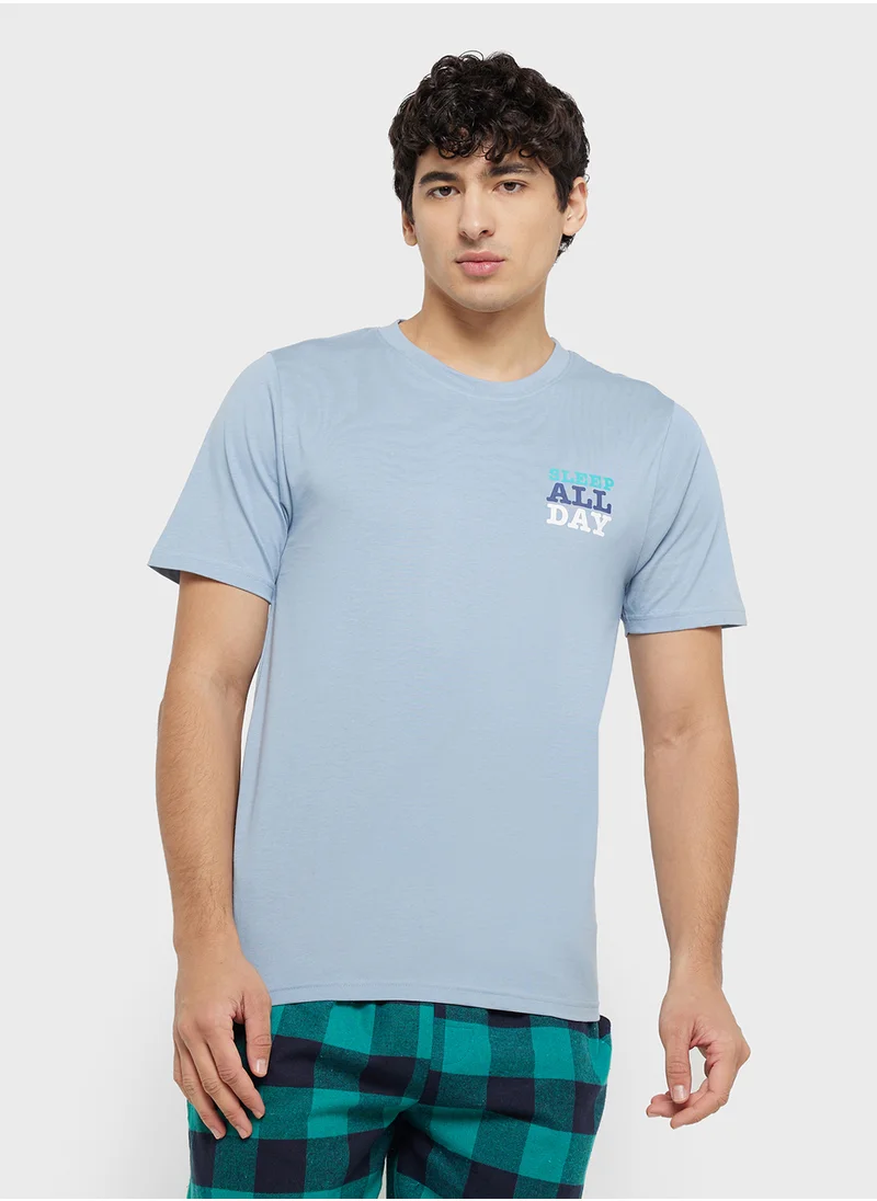 سفنتي فايف Mens T.Shirt  Check Trouser