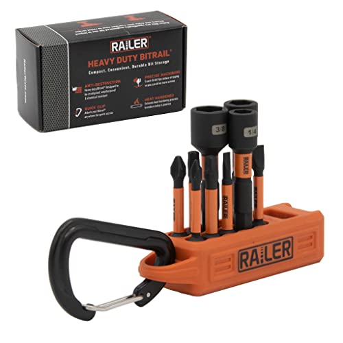 Railer Screwdriver Bit Set For Electricians - Premium S2 Steel Impact Driver Bits & Nut Drivers Set With A Magnetizer Bit Holder & Carabiner - Image 1