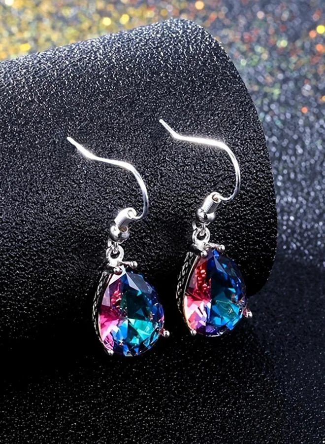 تايك تو أقراط زجاجية بشكل دمعة