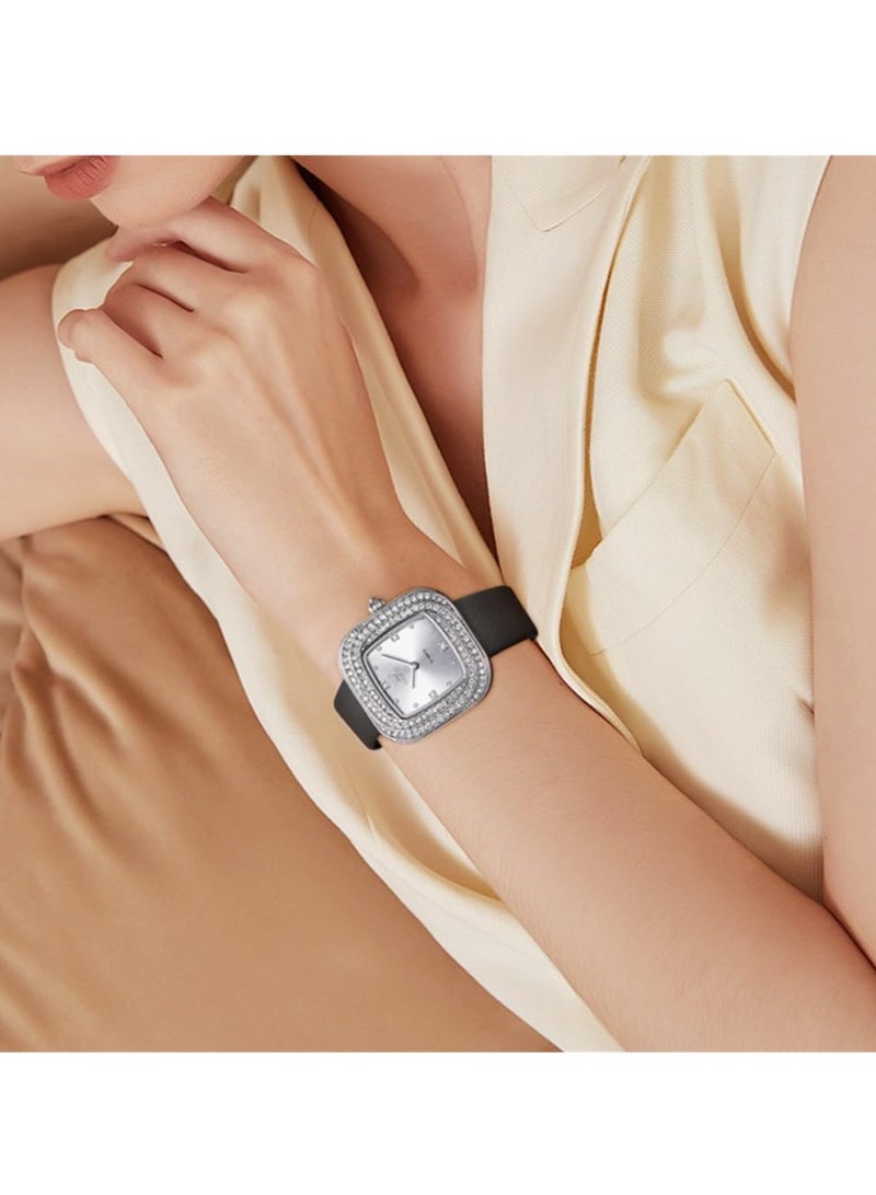 أوليفز ساعة OLEVS النسائية المصنوعة من الجلد للأعمال، بمينا صغير، رسمية، تناظرية، كوارتز، مقاومة للماء، مضيئة، كلاسيكية، كاجوال، طراز 5512 - Image 3