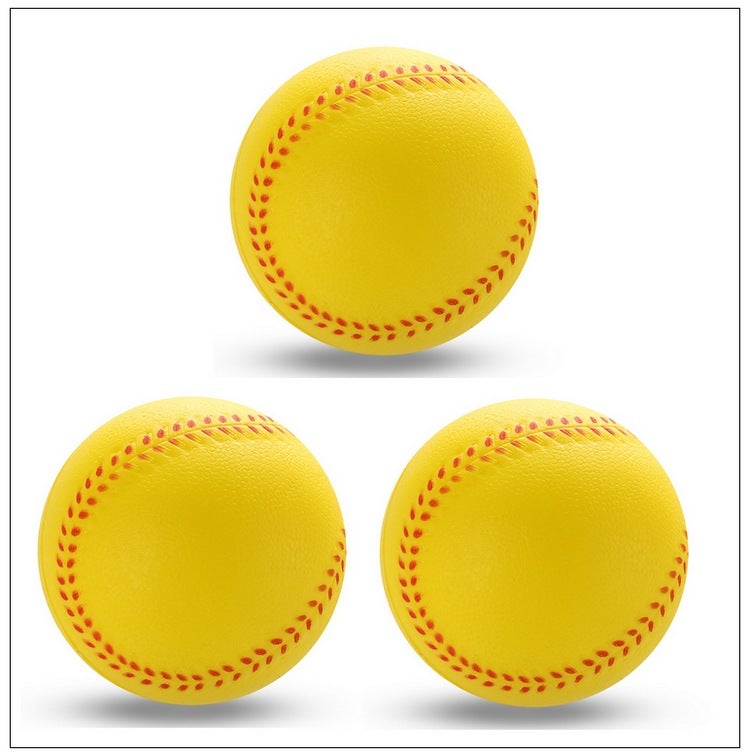 Soft baseball PU baseball foam baseball elastic ball PU pressure softball foam softball student baseball(White) - Image 3