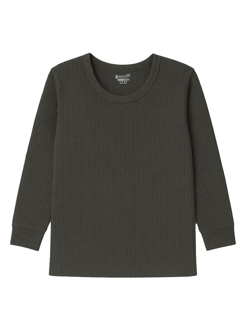BODYCARE Unisex Thermal Tops Round Neck Full Sleeves Pack of 1-Charcoal Melange… - Image 1