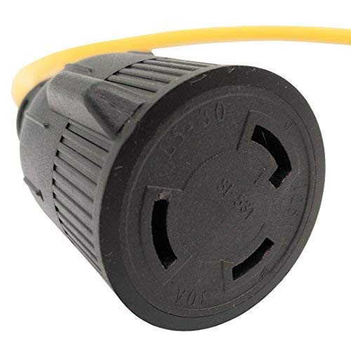 Park World Parkworld 886696 Generator Adapter 3-Prong 20 AMP 5-20P Male to 30 AMP 3-Prong Locking L5-30R Female (2 Feet) - Image 4