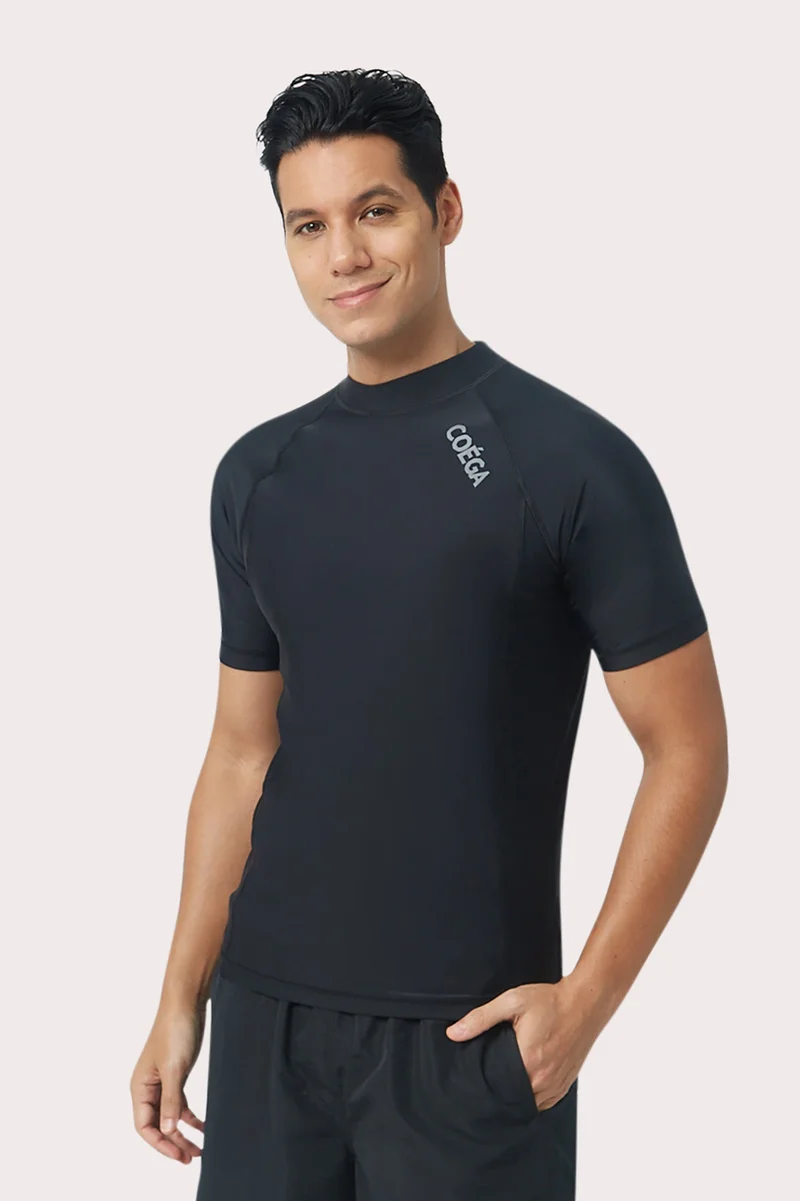 COEGA  Mens Rashguard Short Sleeve - Black