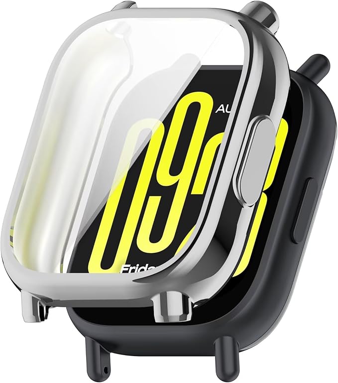 حافظة حماية سليكون بتغطيه كامله لساعة شاومي ريدمي 5 اكتيف - فضي - Image 2