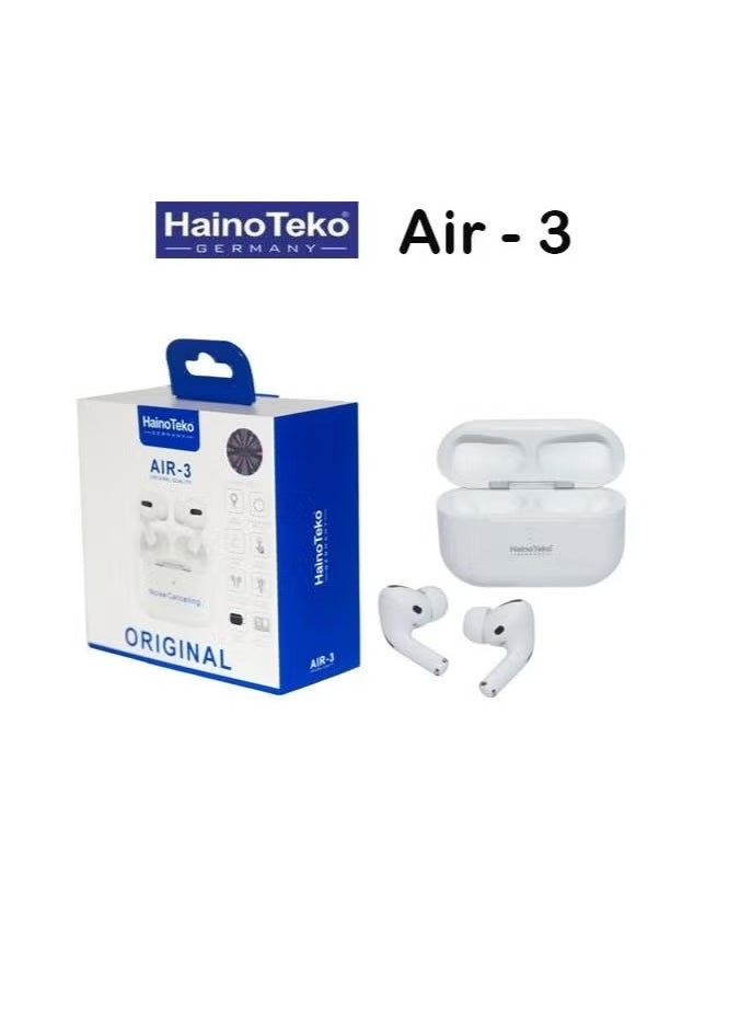 Haino Teko Wireless Bluetooth Air3 Earbuds – Premium Sound Quality, Active Noise Cancellation, Long Battery Life, Comfortable Fit, Touch Control, Water-Resistant, Fast Charging, Perfect for Sports, Calls, & Music, Compatible with iOS & Android - Image 2