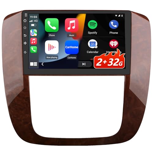 litillbuly Android 13 Car Radio for GMC Yukon Chevrolet Tahoe/Suburban 2007-2013, 9 Inch Touch Screen Wireless CarPlay Android Auto with GPS/FM/WiFi/USB/SWC/Wireless Update[2GB+32GB] - Image 1