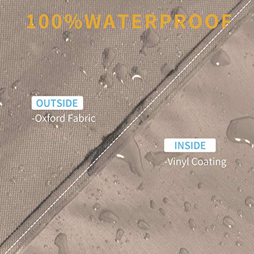 Easy-Going Outdoor TV Cover for 53 to 55 inches LCD, LED, Waterproof, Weatherproof and Dust-Proof TV Screen Protectors with Cleaning Cloth (55 inch,Camel) - Image 4