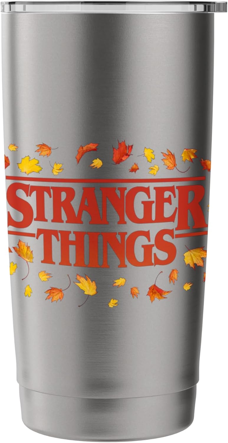 Stranger Things أكواب ستانلس ستيل معزولة بشعار غريب لأوراق الخريف في عيد الهالوين من سترينجر ثينغز - Image 3