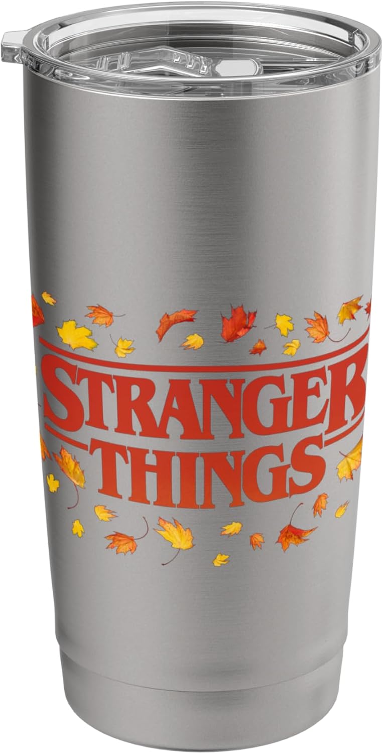 Stranger Things أكواب ستانلس ستيل معزولة بشعار غريب لأوراق الخريف في عيد الهالوين من سترينجر ثينغز - Image 1