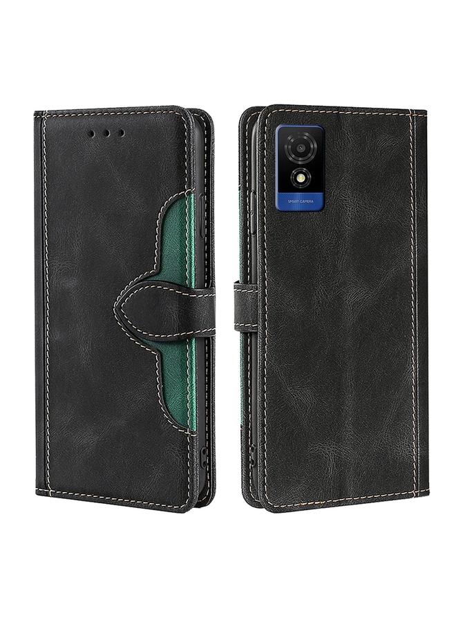 erorex Case For TCL 501 4G Skin Feel Magnetic Buckle Leather Phone Case - Image 1