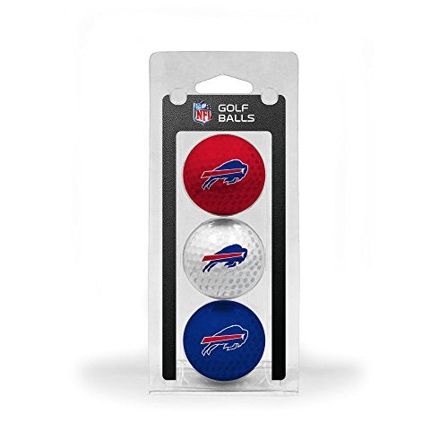 Team Golf NFL Buffalo Bills 3 Golf Ball Pack Regulation Size Golf Balls, 3 Pack, Full Color Durable Team Imprint - Image 1