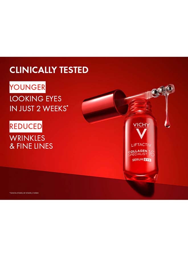 VICHY Liftactiv Collagen 16 Eye Serum To Boost And Bond All Collagen Families With Co Bonding Technology For Men And Women, 15ml - Image 5