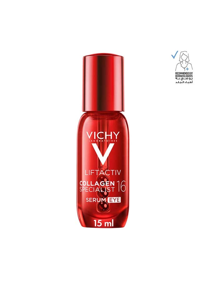 VICHY Liftactiv Collagen 16 Eye Serum To Boost And Bond All Collagen Families With Co Bonding Technology For Men And Women, 15ml - Image 1