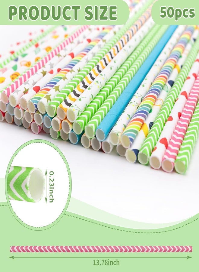 Clofiak 50Pcs Cotton Candy Sticks Cones, 13.78 Inch Random Color Candy Supplies, Paper Straws, Cones for Birthdays, Weddings, Holiday Parties, Candy Making - Image 2