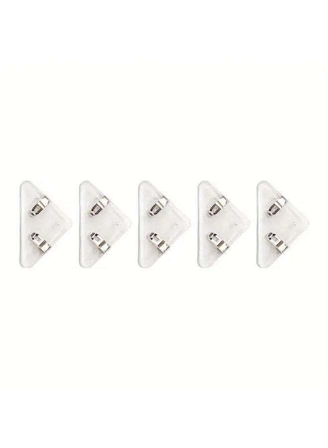 5 Pack White Transparent Triangle File Corner Clips - Image 2