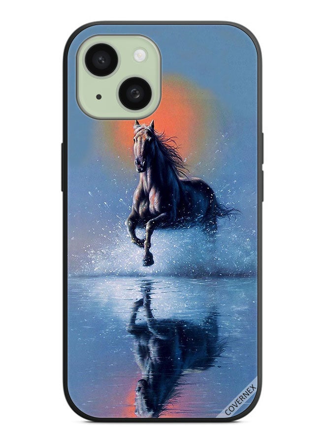 Covernex Protective Case Cover For Apple iPhone 15 Plus Horse Running In Water Art - Image 1