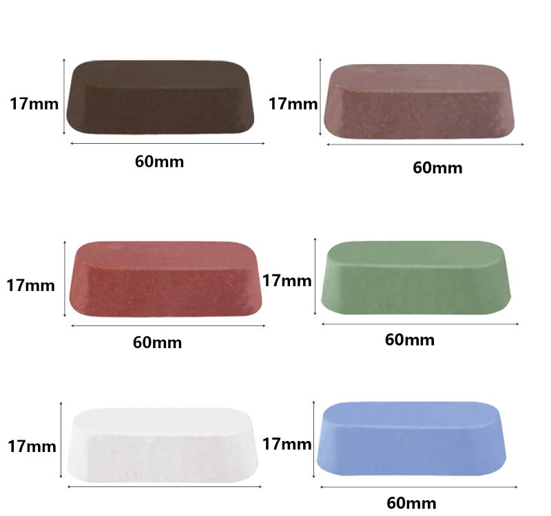 Tworider 6 Pcs Metal Buffing Polishing Compound for Buffing Wheel, Buffing Wheel Compound, Grit Corresponds to The Color from Coarse to Fine for Stainless Steel, Jewelry, Aluminum Polishing Compound - Image 2