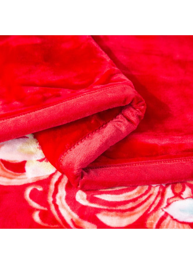 Fuanna Home Textiles Wedding Blanket, Wedding Throw, Thickened And Enlarged Winter Warm Coverlet, 6.8 Jin Double-layer Cloud Blanket - Image 1