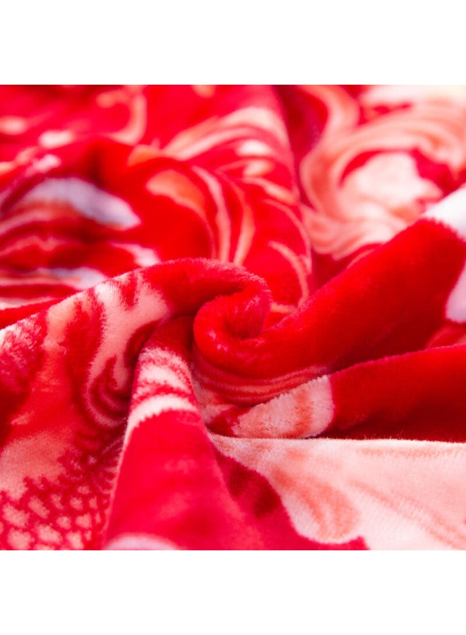 Fuanna Home Textiles Wedding Blanket, Wedding Throw, Thickened And Enlarged Winter Warm Coverlet, 6.8 Jin Double-layer Cloud Blanket - Image 2