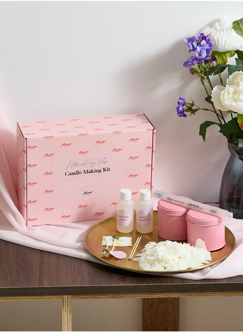 فلامنجو كاندلز Pink Tin Candle Making Kit