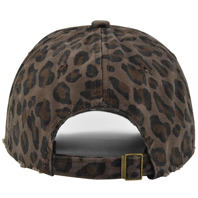 Ptduabenlu Leopard Baseball Cap for Men Women Adjustable Cotton Trucker Hats Dad Hat Classic Low Profile Plain Cap - Image 3