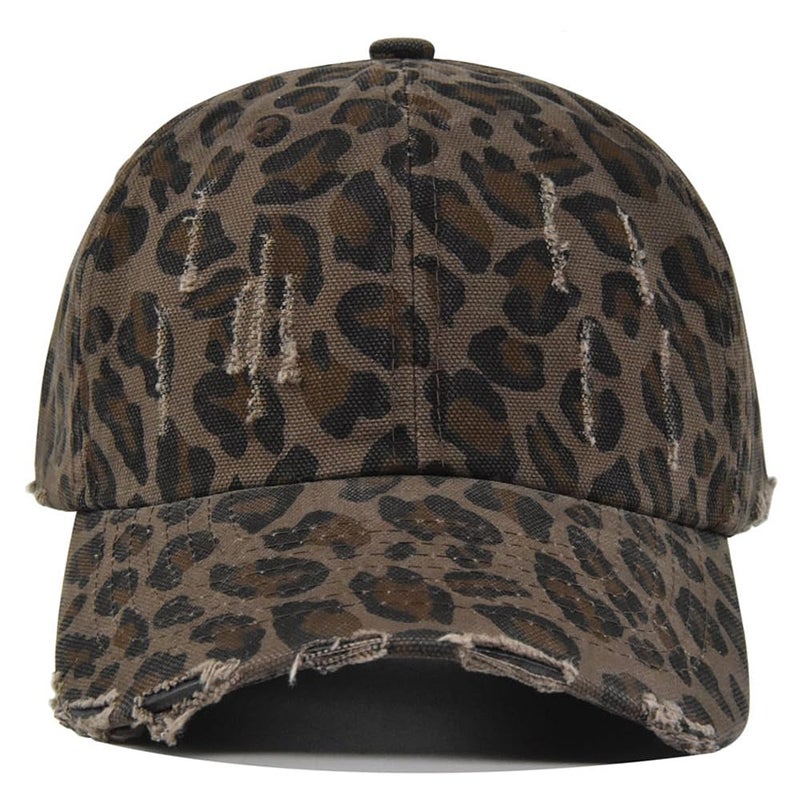 Ptduabenlu Leopard Baseball Cap for Men Women Adjustable Cotton Trucker Hats Dad Hat Classic Low Profile Plain Cap - Image 2