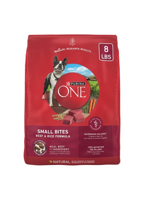 Small Bites Beef And Rice Formula Small High Protein Dry Dog Food Natural With Added Vitamins, Minerals And Nutrients  8 Lb. Bag