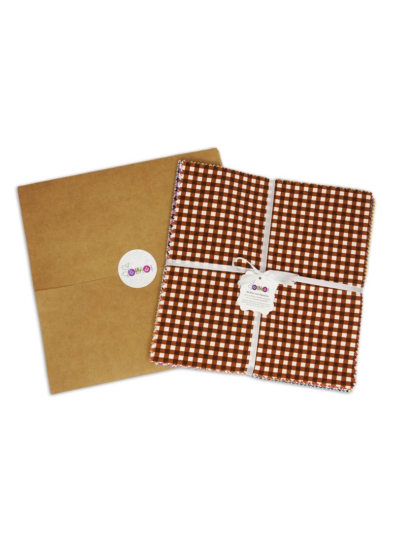 Soimoi Soimoi Precut 5inch Gingham Prints Cotton Fabric Bundle Quilting Squares Charm Pack DIY Patchwork Sewing Craft  - Image 4