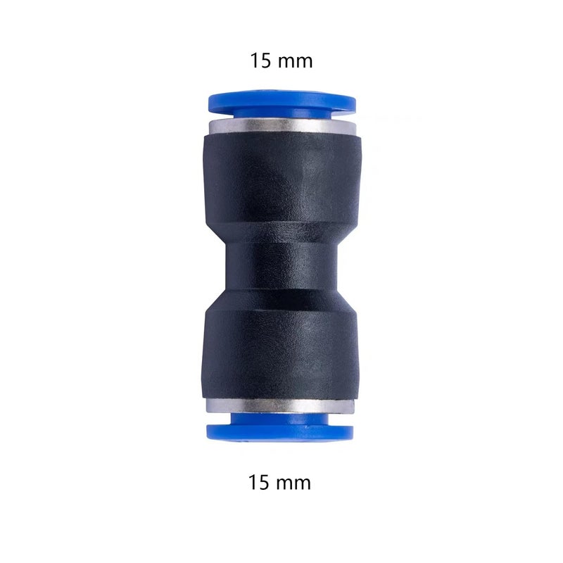 ROZESAZZ 15mm OD x 15mm OD Pneumatic quick Connector Push to Connect fittings Straight pneumatic push to connect fitting (Pack of 5) - Image 2