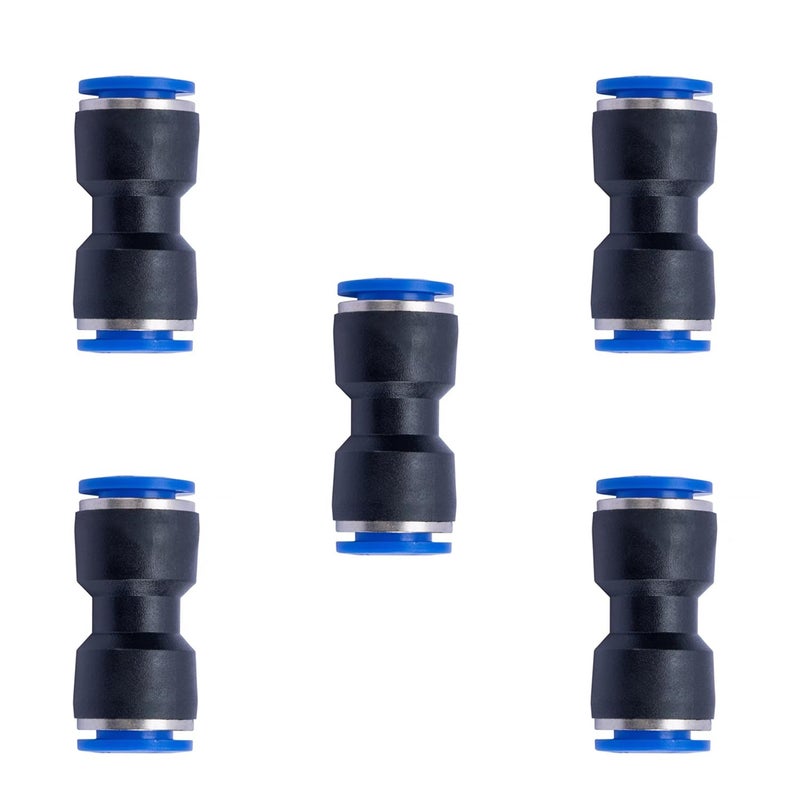 ROZESAZZ 15mm OD x 15mm OD Pneumatic quick Connector Push to Connect fittings Straight pneumatic push to connect fitting (Pack of 5) - Image 1