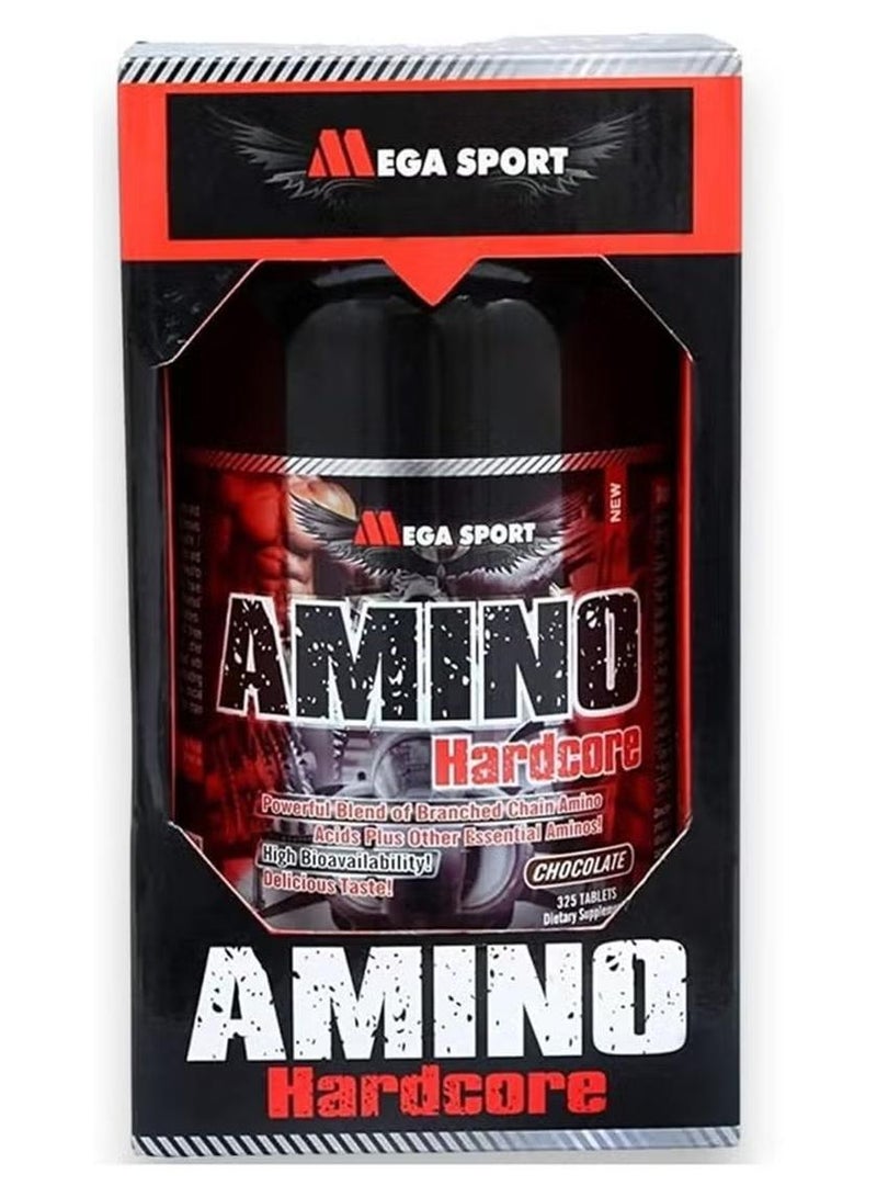 Mega Sport Amino Hardcore, chocolate Flavour, 325 Tablets - Image 1