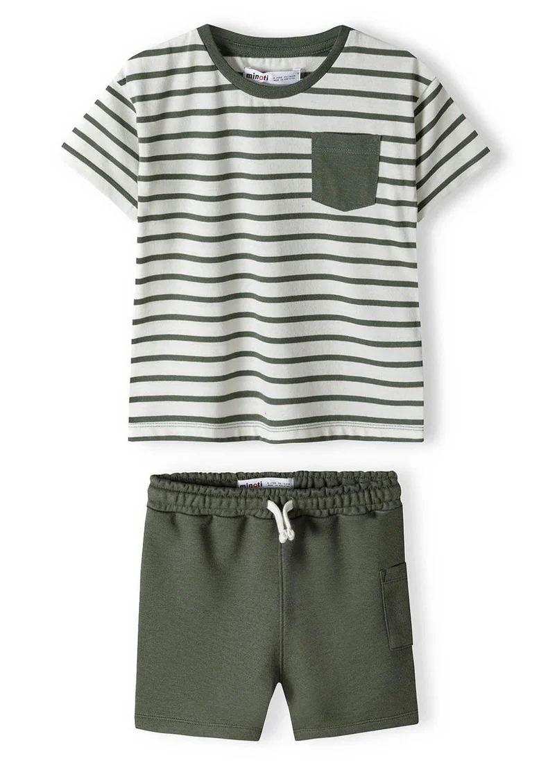 مينوتي Kids Boys  T-Shirt And Fleece Short Set