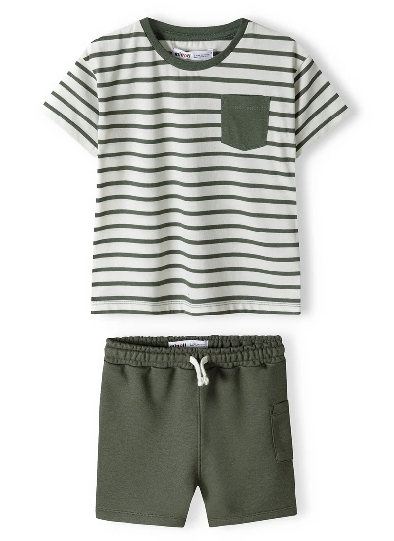 MINOTI Kids T-Shirt And Fleece Short Set