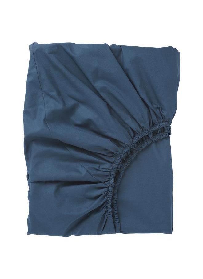 Generic Fitted sheet, dark blue, 180x200 cm  - Image 1