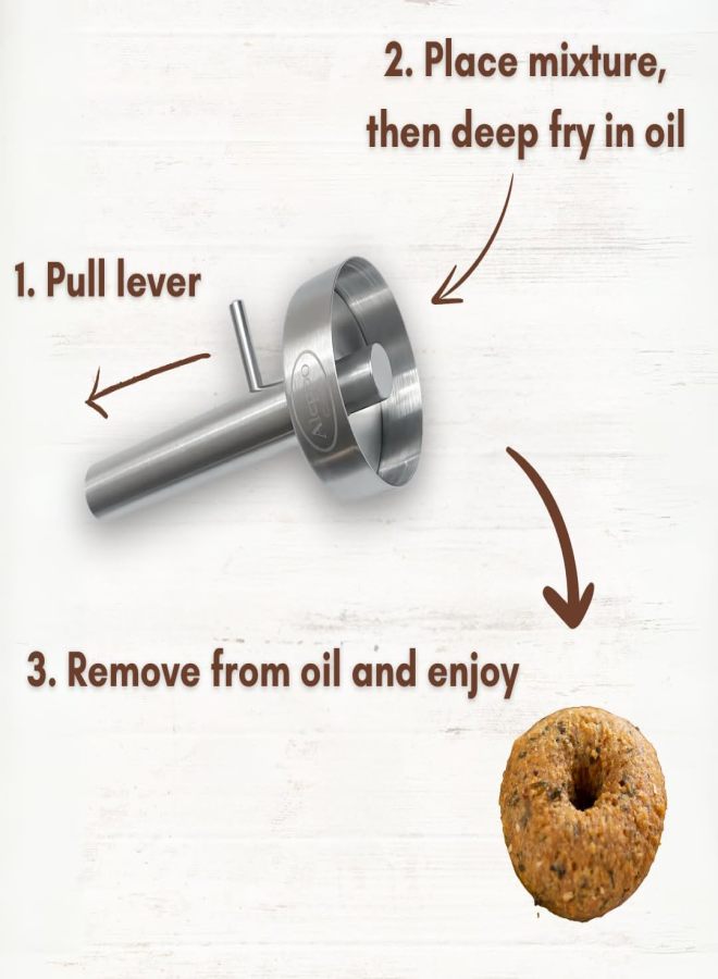 Stainless steel meatball mold spoon maker (with hole) Silver - Image 4