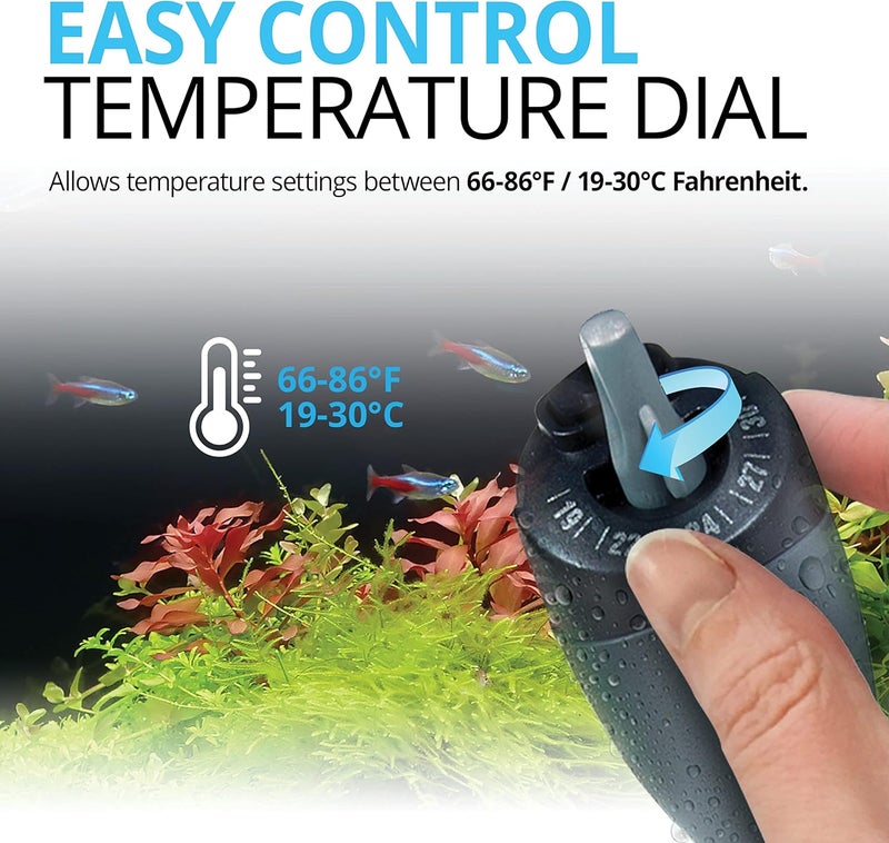Fluval M 150-Watt Submersible Aquarium Heater – Reliable, Compact Heating with Mirror Technology for Fresh & Saltwater Tanks Up to 45 Gallons - Image 3