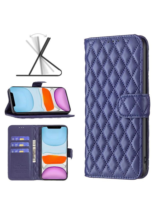 Zaboon Case For iPhone 11 Diamond Lattice Wallet Leather Flip Phone Case - Image 1