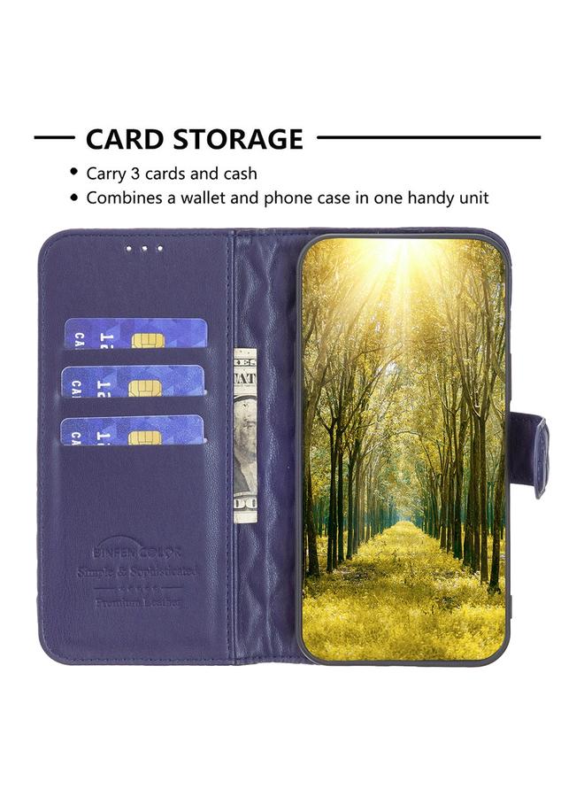 Zaboon Case For iPhone 11 Diamond Lattice Wallet Leather Flip Phone Case - Image 4