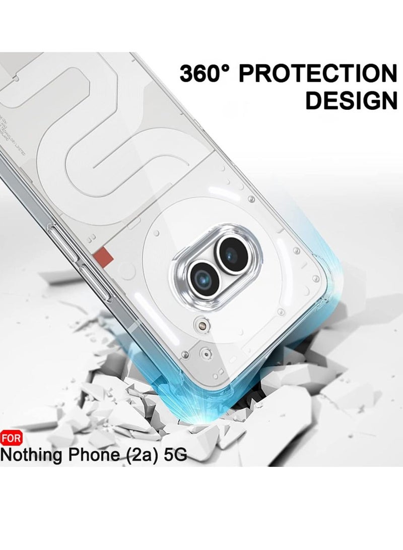 Techie حافظة زاوية ممتصة للصدمات من مادة TPU لهاتف Nothing Phone 2a مع غطاء خلفي واقٍ شفاف لحماية عدسة الكاميرا - Image 2
