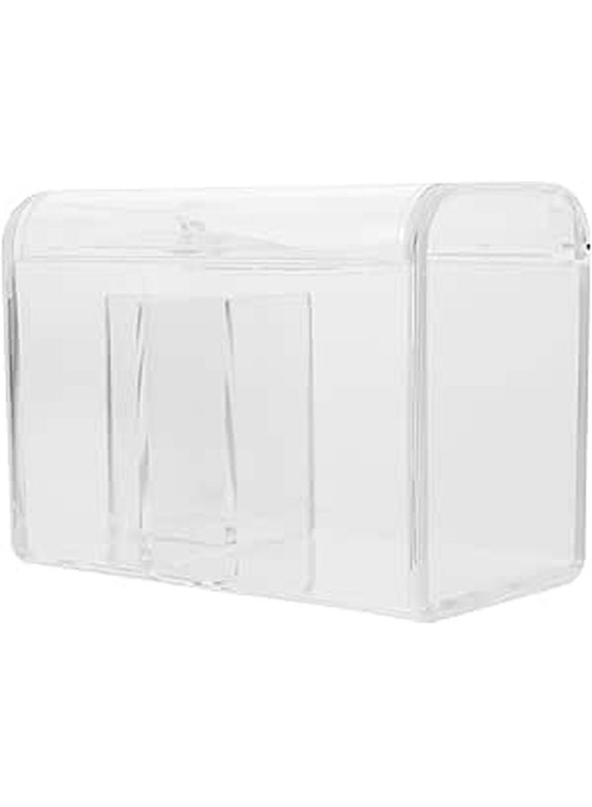 Acrylic Cotton Swabs Holder Dispenser Storage Box Organizer For Bathroom Vanity Bedroom - Image 1
