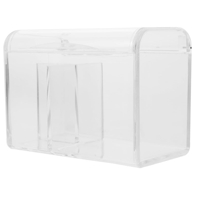 Acrylic Cotton Swabs Holder Dispenser Storage Box Organizer For Bathroom Vanity Bedroom - Image 2