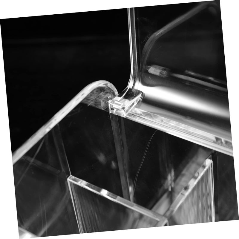 Acrylic Cotton Swabs Holder Dispenser Storage Box Organizer For Bathroom Vanity Bedroom - Image 5