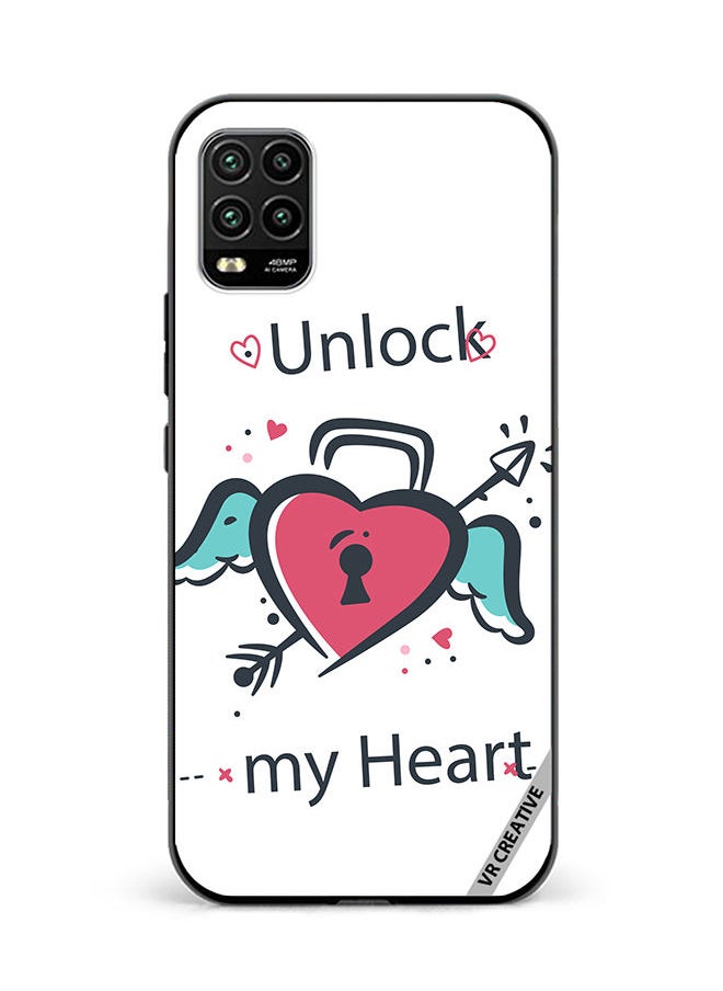 VR CREATIVE Protective Case Cover For Xiaomi Mi 10 Lite 5G Unlock My Heart Design Multicolour  - Image 1