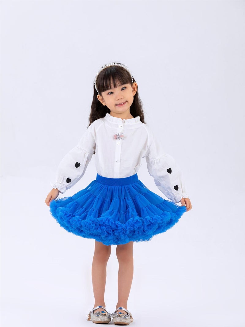 Calorie Second-Generation Tutu Skirt For Girls, Puffy Skirt For Children, Red Princess Skirt For Baby Girls, Half Skirt With Large Hem - Image 1