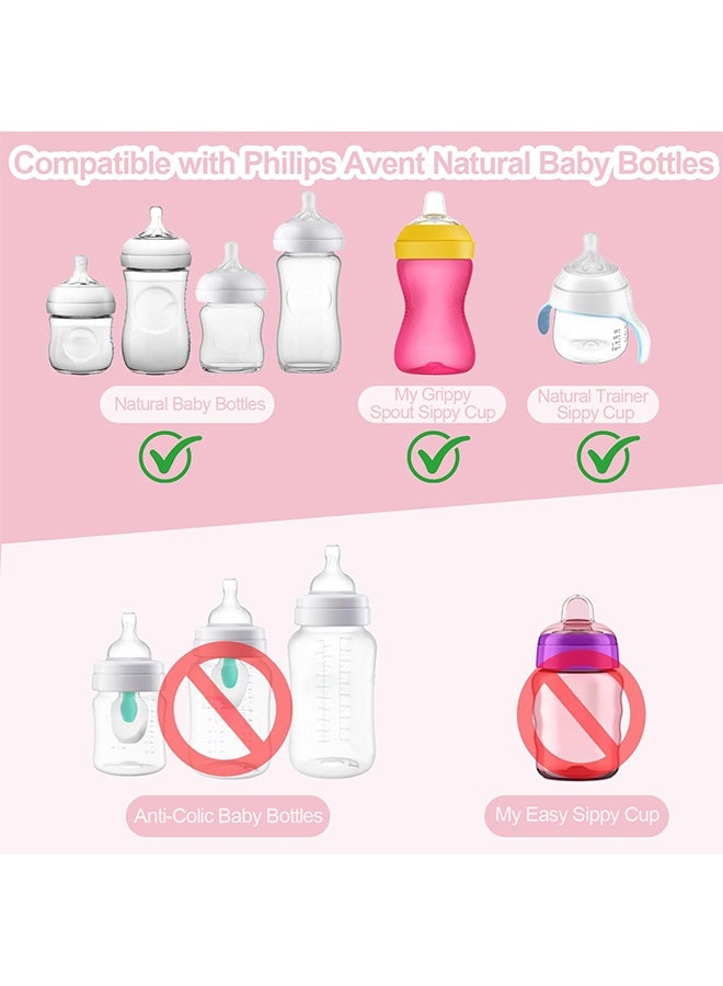 4 Pcs Baby Bottle Sippy Nipples Straw Replacement Set, Straw Cup Nipple, Soft 100% Silicone Sippy Cup Nipple, Variable Flow, BPA-Free, 6m+ (Sippy Cup Nipple) - Image 4